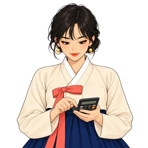 스레드 사주풀이 안내 한복 웹툰 캐릭터
